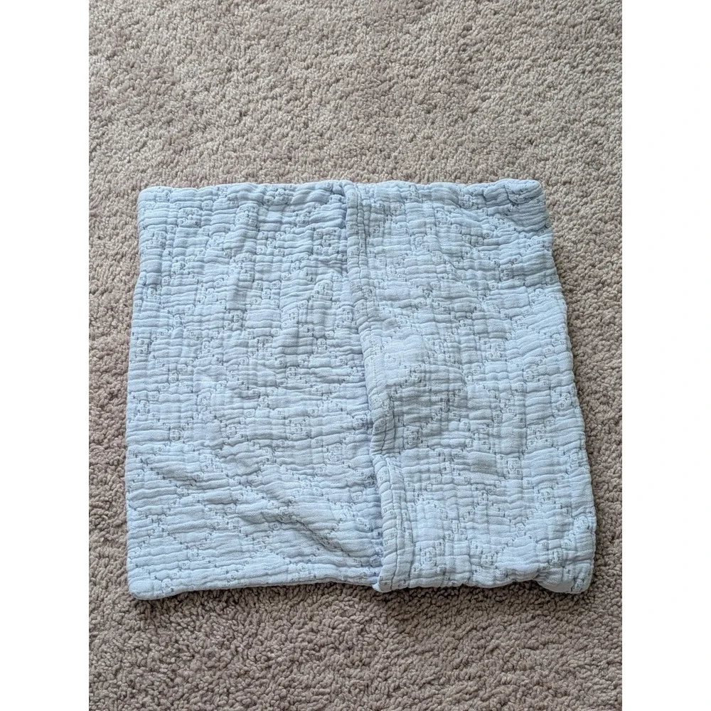 Zara Home Kids Diamond Throw Pillow Cover Blue Cotton 15.5 in X 15.5 in NWT